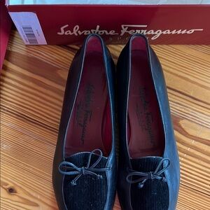 Salvatore Ferragamo Black Leather Loafers